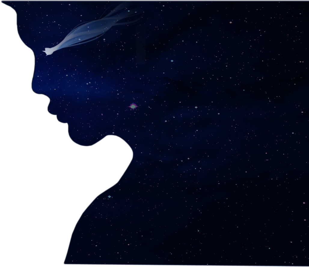 space woman background